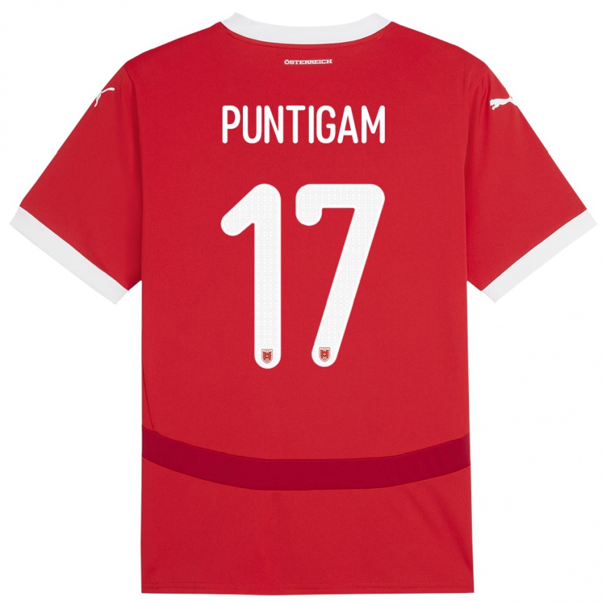 Kids Football Austria Sarah Puntigam #17 Red Home Jersey 24-26 T-Shirt Canada