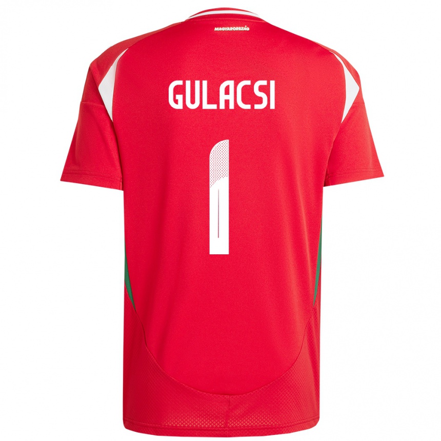 Kids Football Hungary Péter Gulácsi #1 Red Home Jersey 24-26 T-Shirt Canada