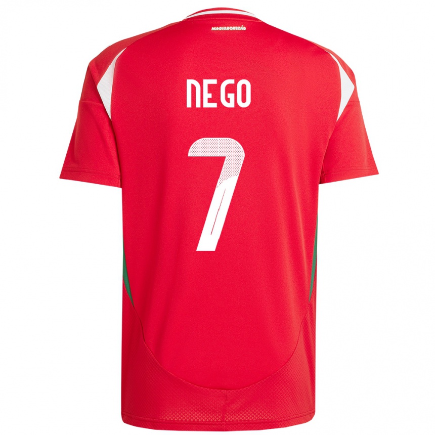 Kids Football Hungary Loïc Nego #7 Red Home Jersey 24-26 T-Shirt Canada