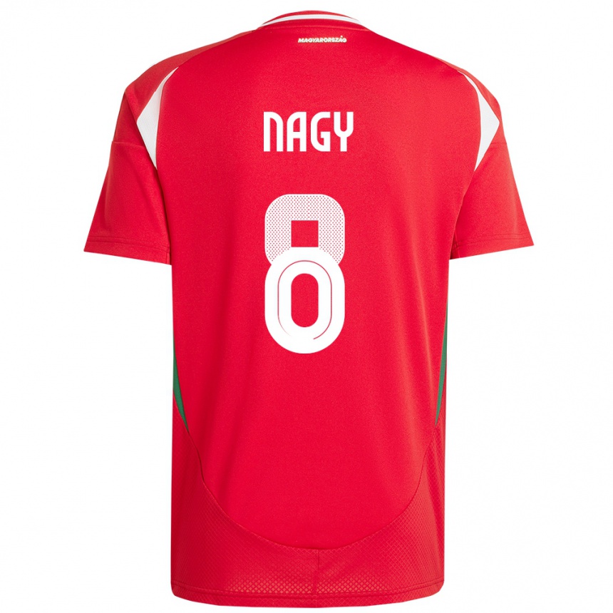 Kids Football Hungary Ádám Nagy #8 Red Home Jersey 24-26 T-Shirt Canada