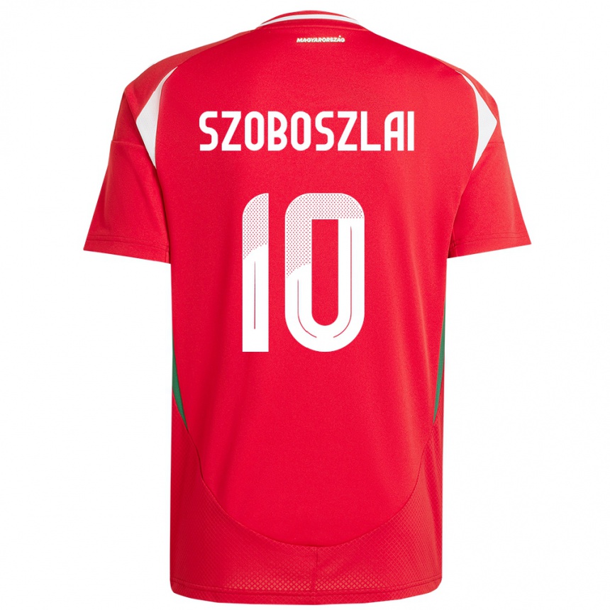 Kids Football Hungary Dominik Szoboszlai #10 Red Home Jersey 24-26 T-Shirt Canada