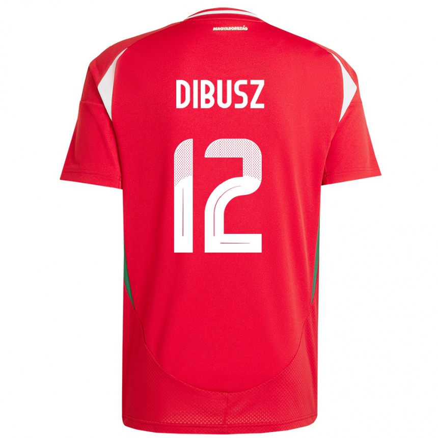 Kids Football Hungary Dénes Dibusz #12 Red Home Jersey 24-26 T-Shirt Canada