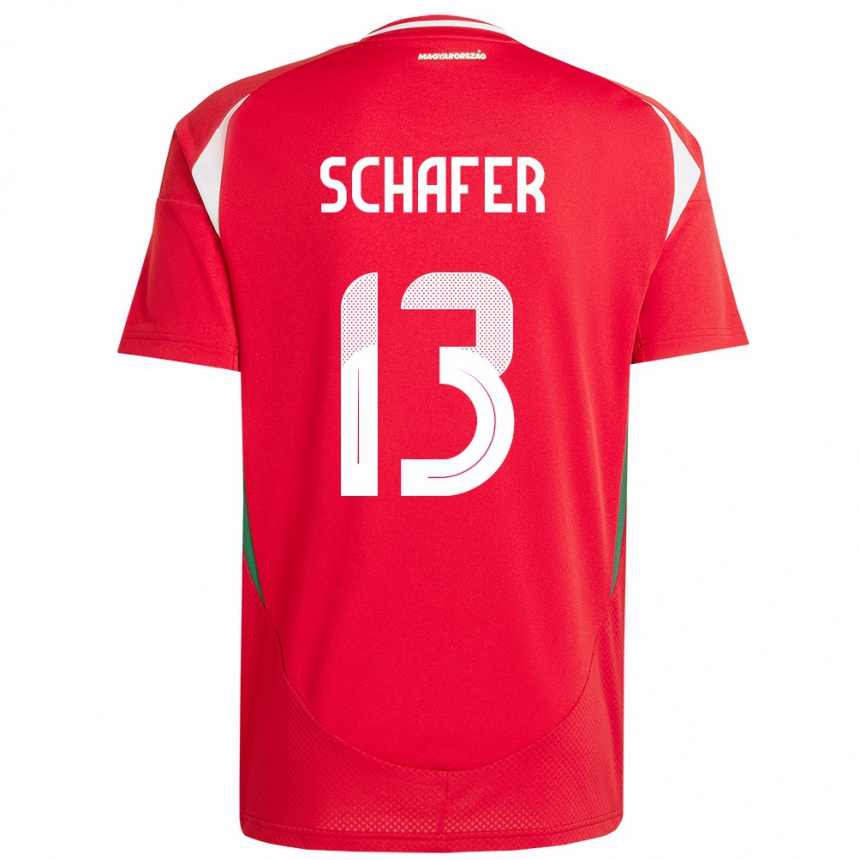 Kids Football Hungary András Schäfer #13 Red Home Jersey 24-26 T-Shirt Canada