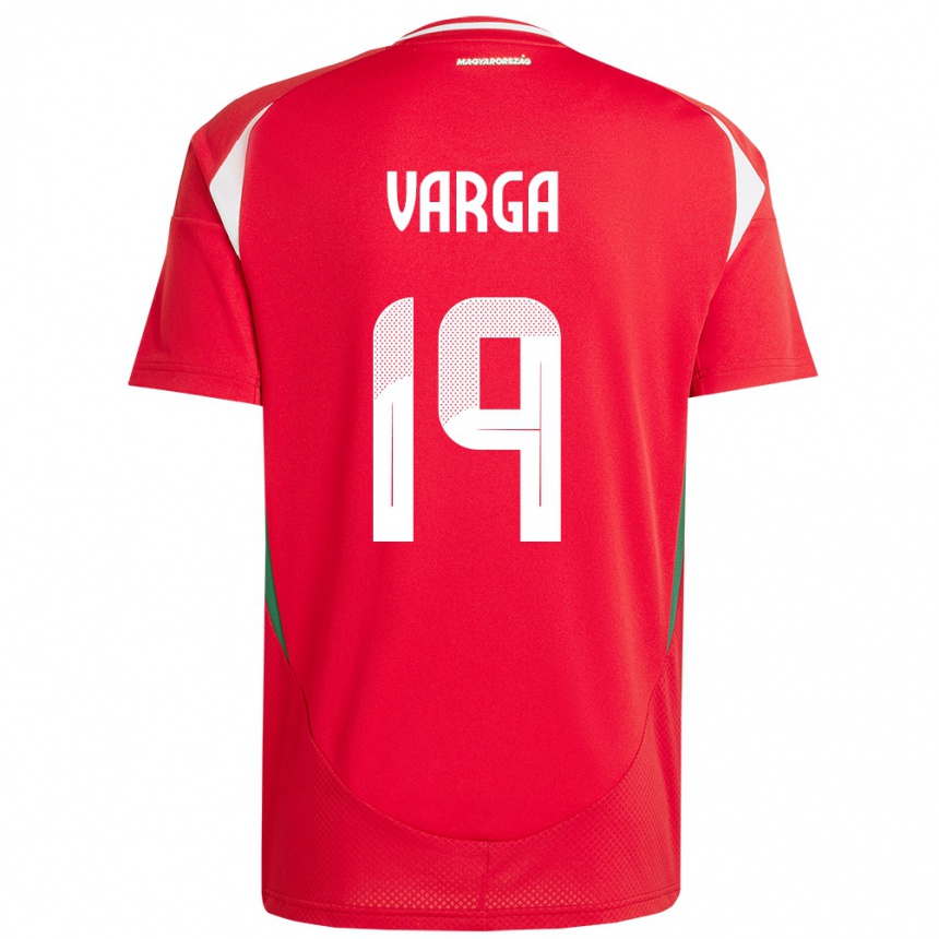 Kids Football Hungary Barnabás Varga #19 Red Home Jersey 24-26 T-Shirt Canada