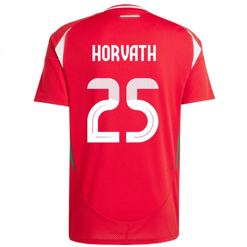 Kids Football Hungary Krisztofer Horváth #25 Red Home Jersey 24-26 T-Shirt Canada