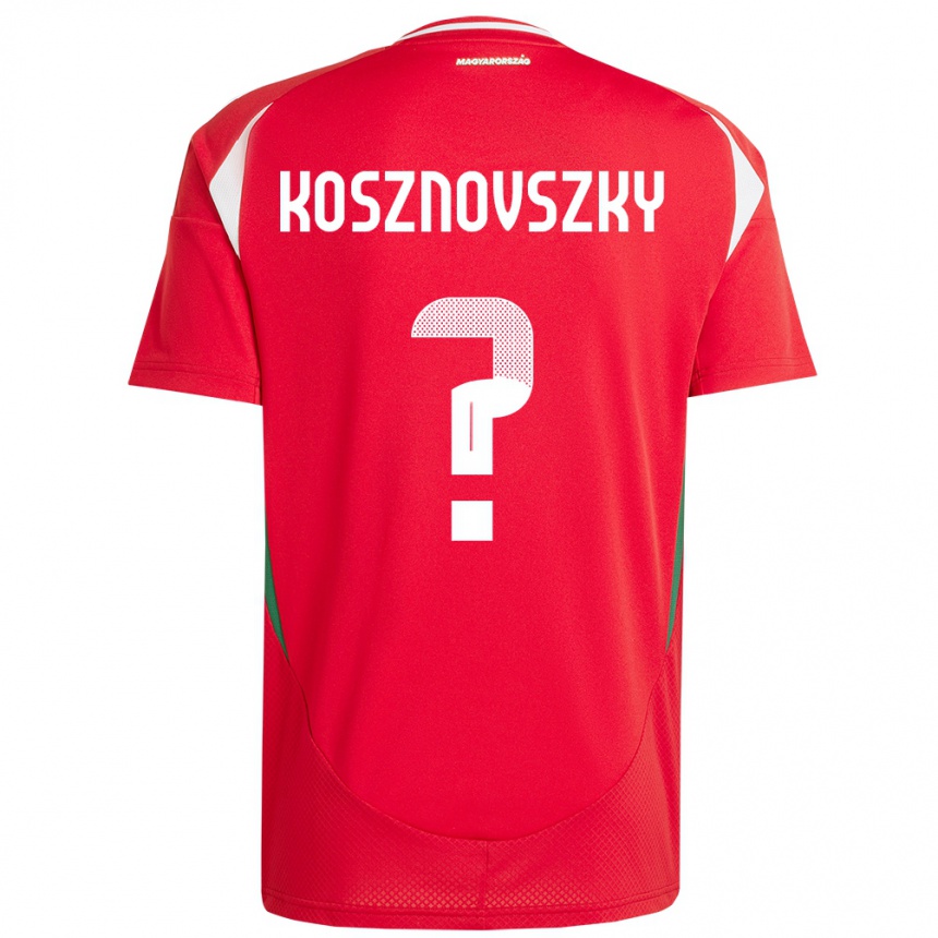 Kids Football Hungary Márk Kosznovszky #0 Red Home Jersey 24-26 T-Shirt Canada