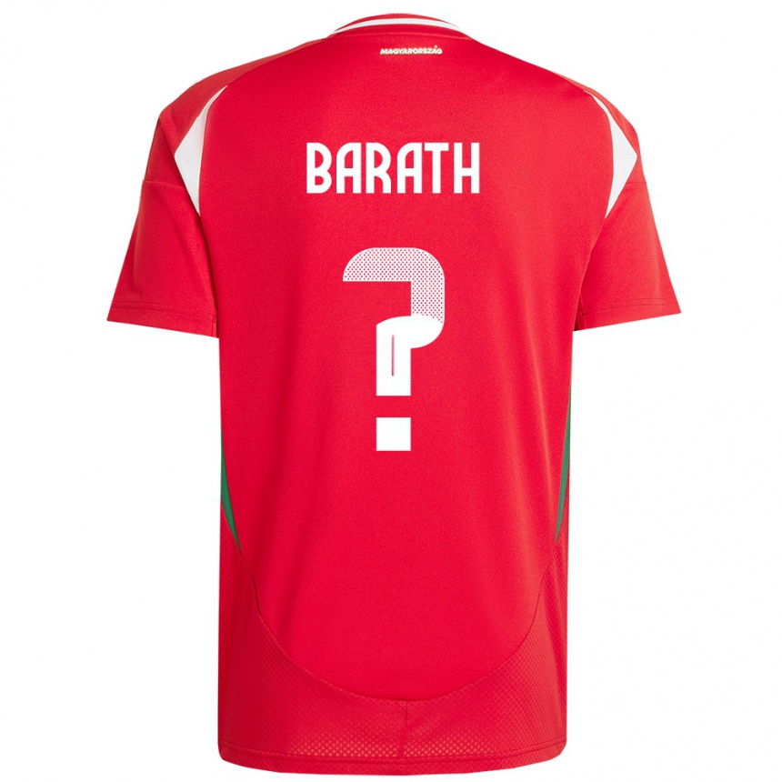 Kids Football Hungary Péter Baráth #0 Red Home Jersey 24-26 T-Shirt Canada