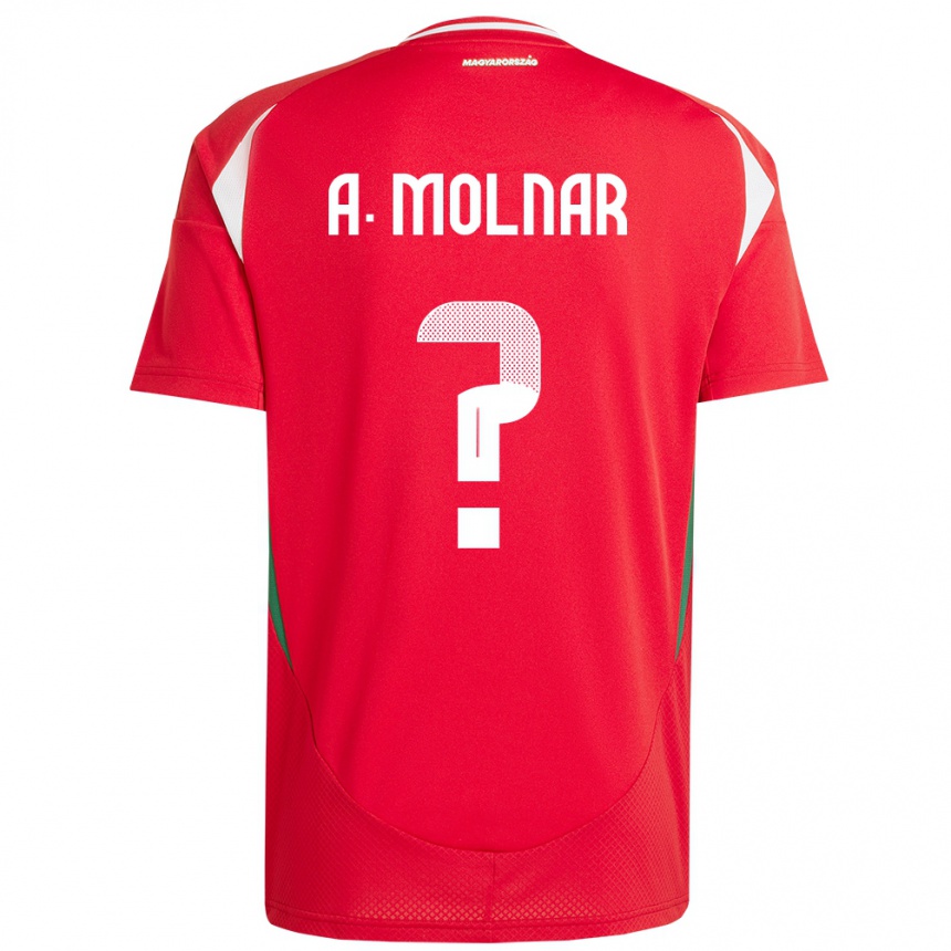 Kids Football Hungary Ádin Molnár #0 Red Home Jersey 24-26 T-Shirt Canada