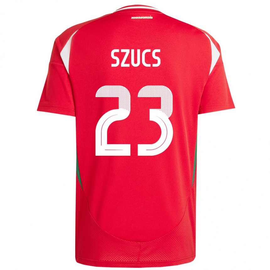 Kids Football Hungary Tamás Szűcs #23 Red Home Jersey 24-26 T-Shirt Canada