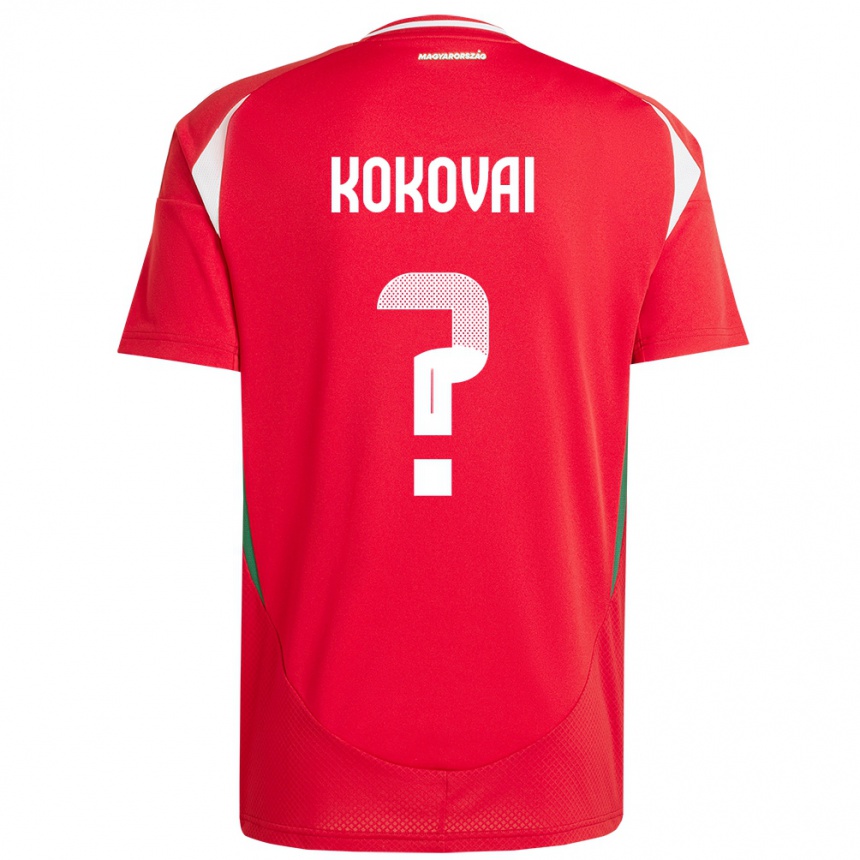 Kids Football Hungary Csongor Kokovai #0 Red Home Jersey 24-26 T-Shirt Canada