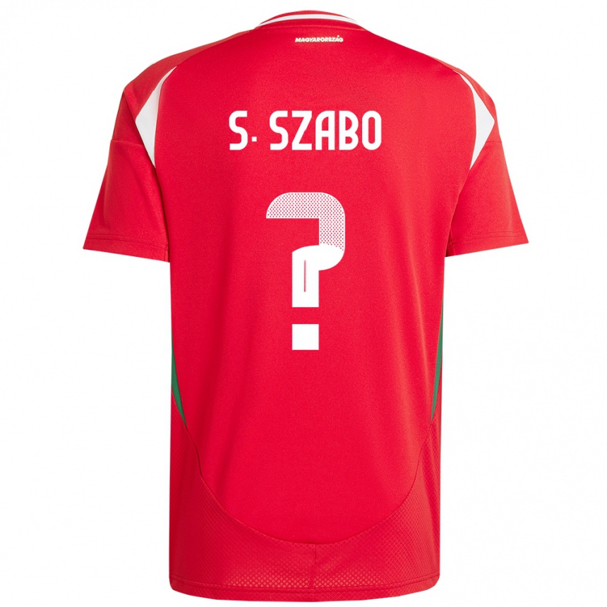 Kids Football Hungary Szilárd Szabó #0 Red Home Jersey 24-26 T-Shirt Canada