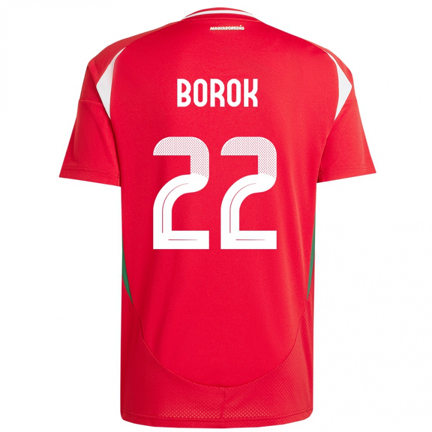 Kids Football Hungary Dorina Borók #22 Red Home Jersey 24-26 T-Shirt Canada