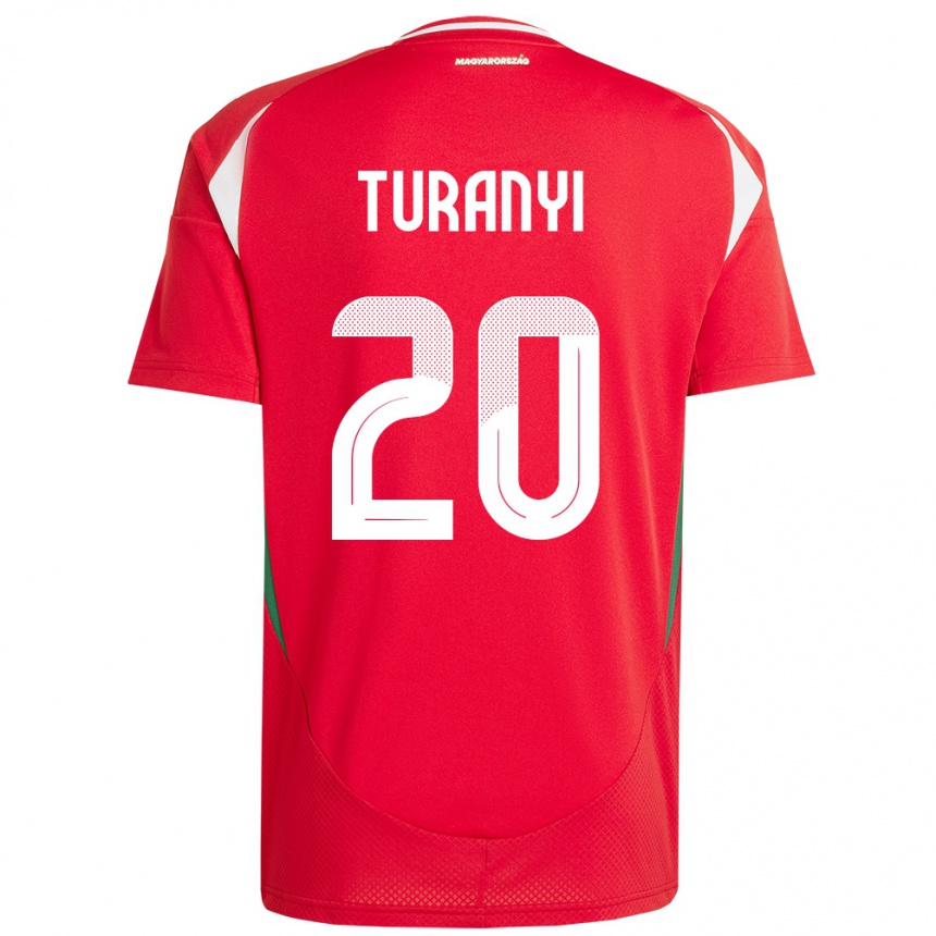 Kids Football Hungary Lilla Turányi #20 Red Home Jersey 24-26 T-Shirt Canada