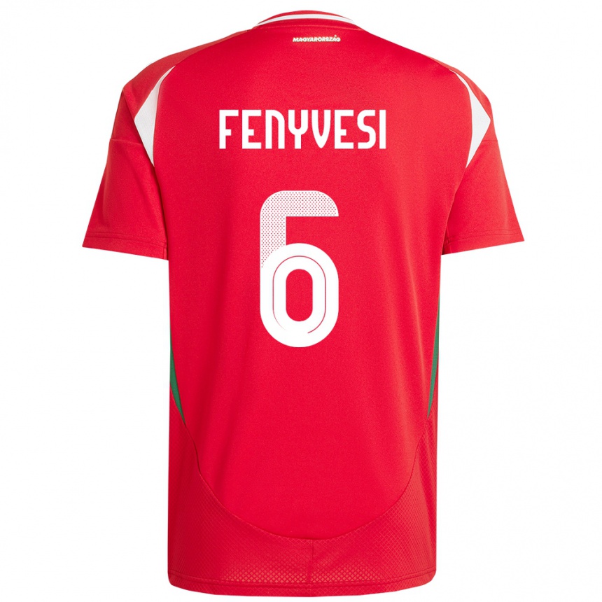 Kids Football Hungary Evelin Fenyvesi #6 Red Home Jersey 24-26 T-Shirt Canada