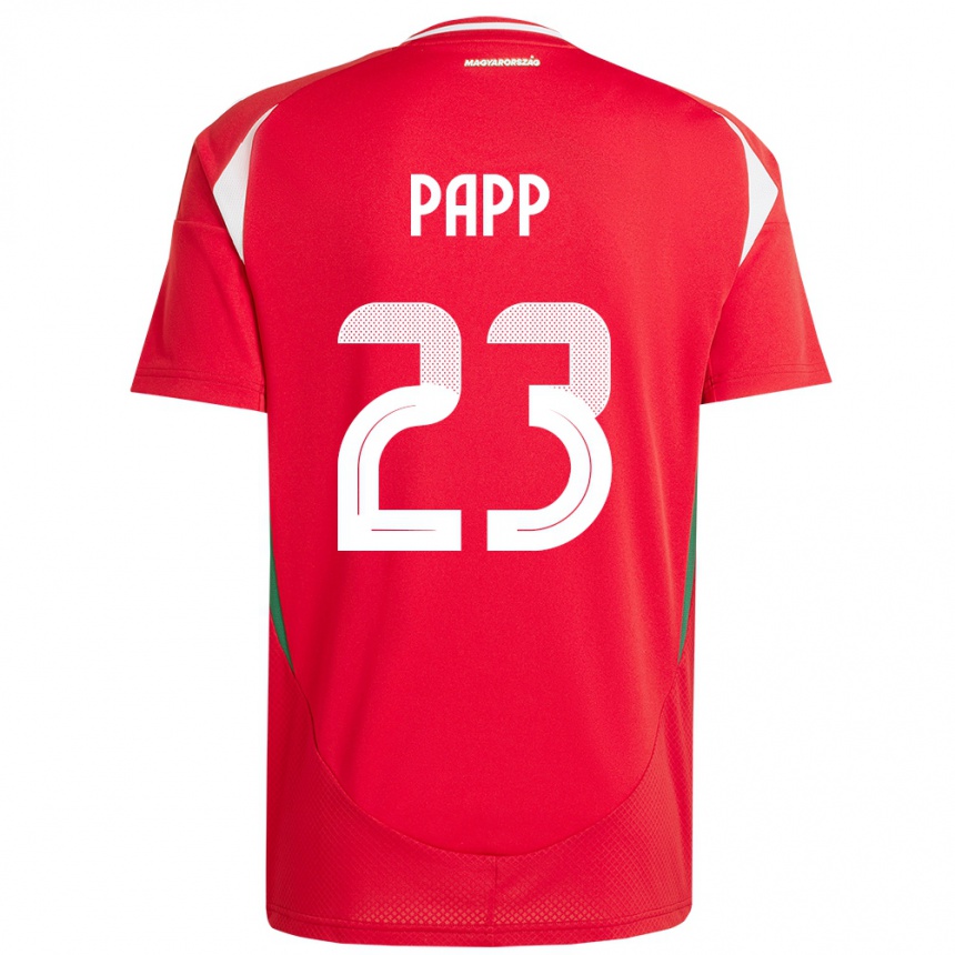 Kids Football Hungary Luca Papp #23 Red Home Jersey 24-26 T-Shirt Canada