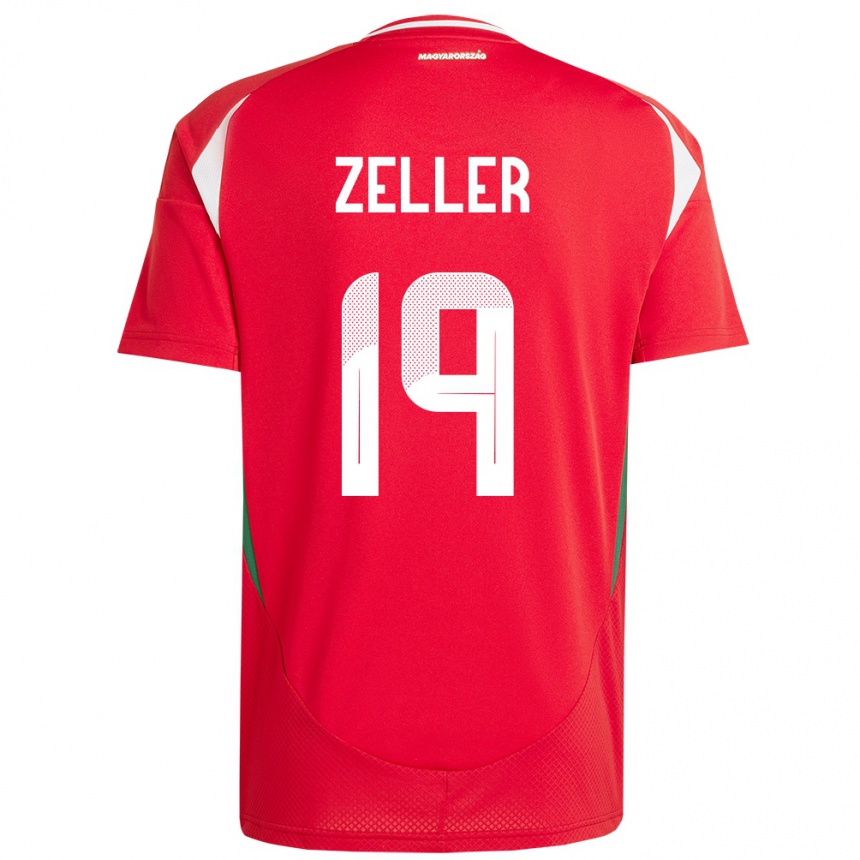 Kids Football Hungary Dóra Zeller #19 Red Home Jersey 24-26 T-Shirt Canada