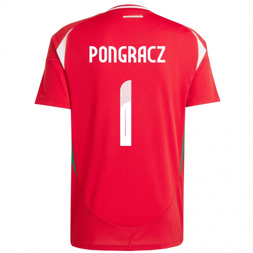 Kids Football Hungary Agness Pongracz #1 Red Home Jersey 24-26 T-Shirt Canada