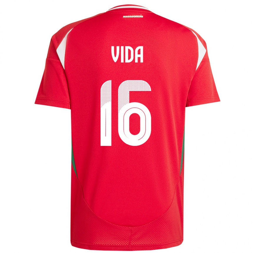 Kids Football Hungary Boglárka Vida #16 Red Home Jersey 24-26 T-Shirt Canada