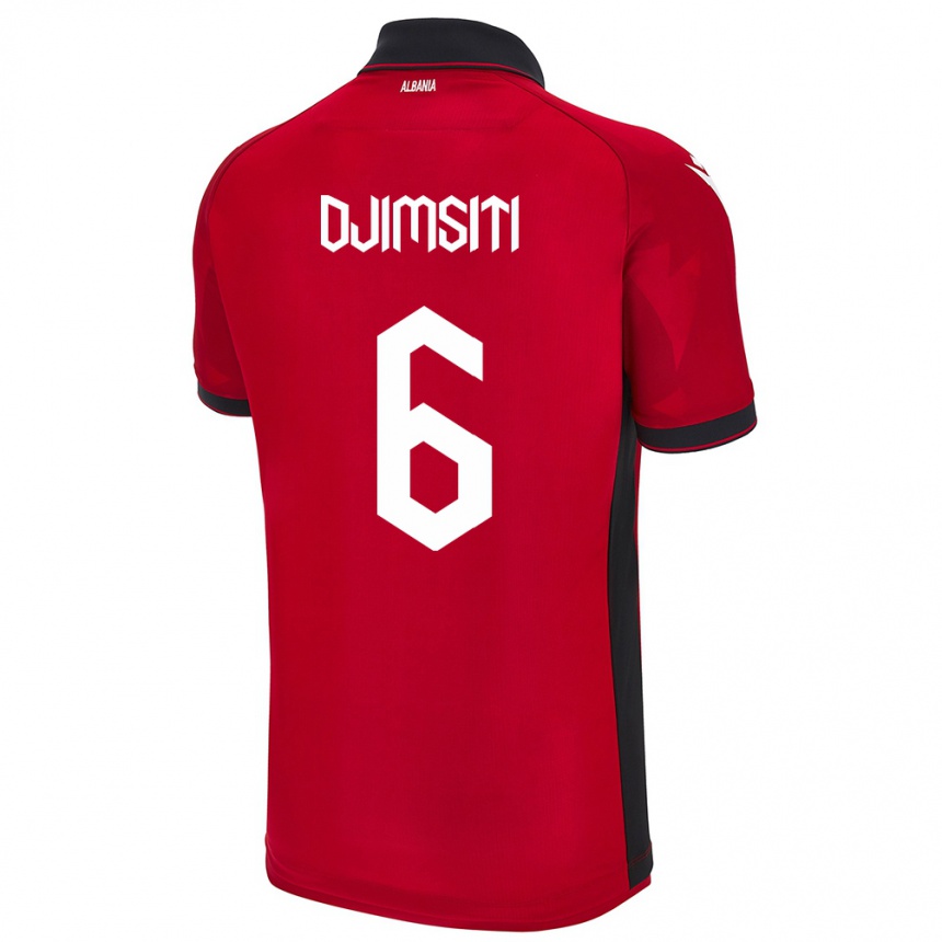 Kids Football Albania Berat Djimsiti #6 Red Home Jersey 24-26 T-Shirt Canada