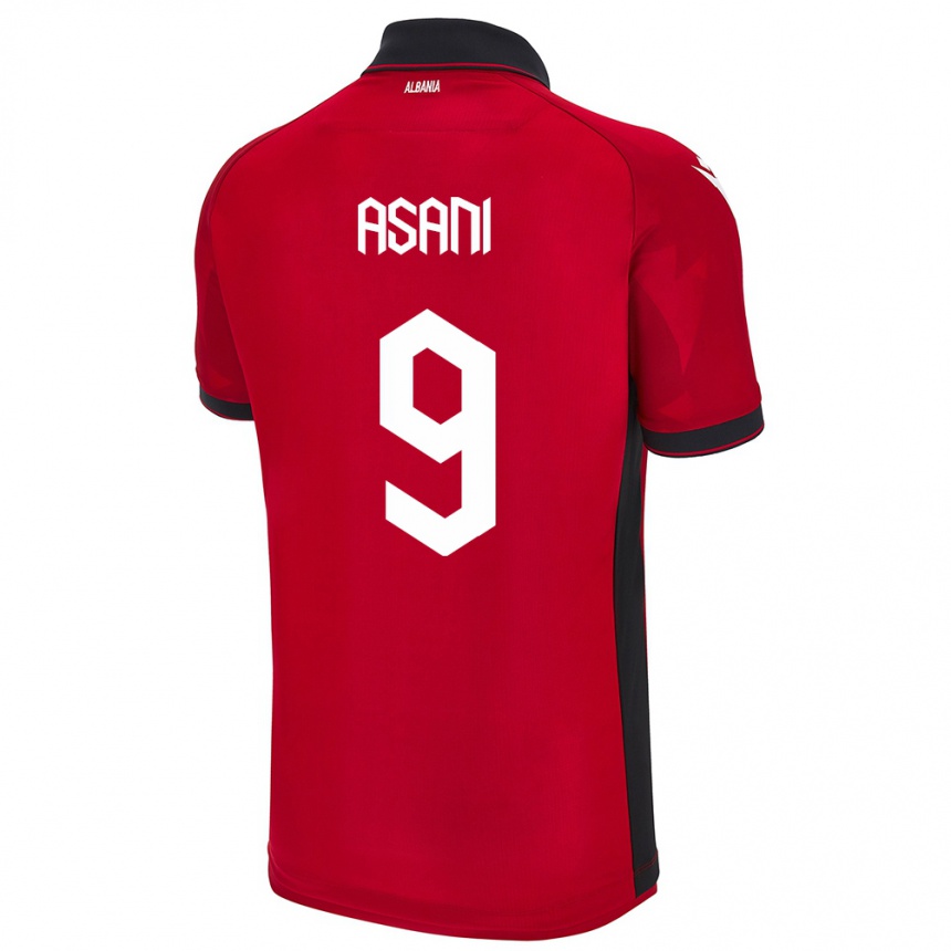 Kids Football Albania Jasir Asani #9 Red Home Jersey 24-26 T-Shirt Canada