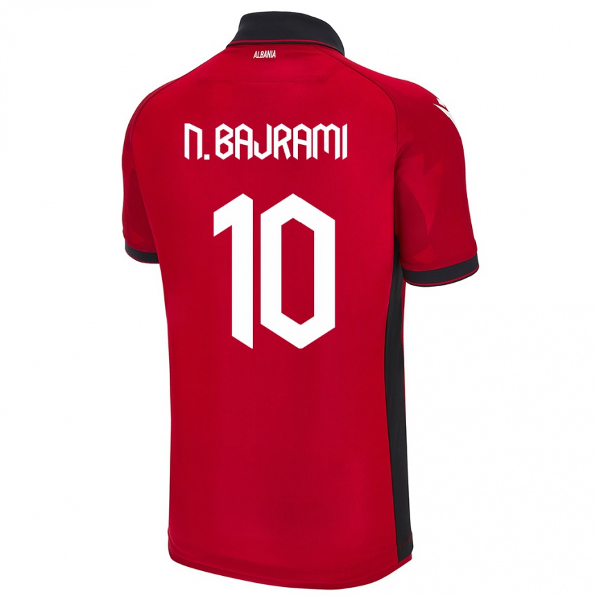 Kids Football Albania Nedim Bajrami #10 Red Home Jersey 24-26 T-Shirt Canada