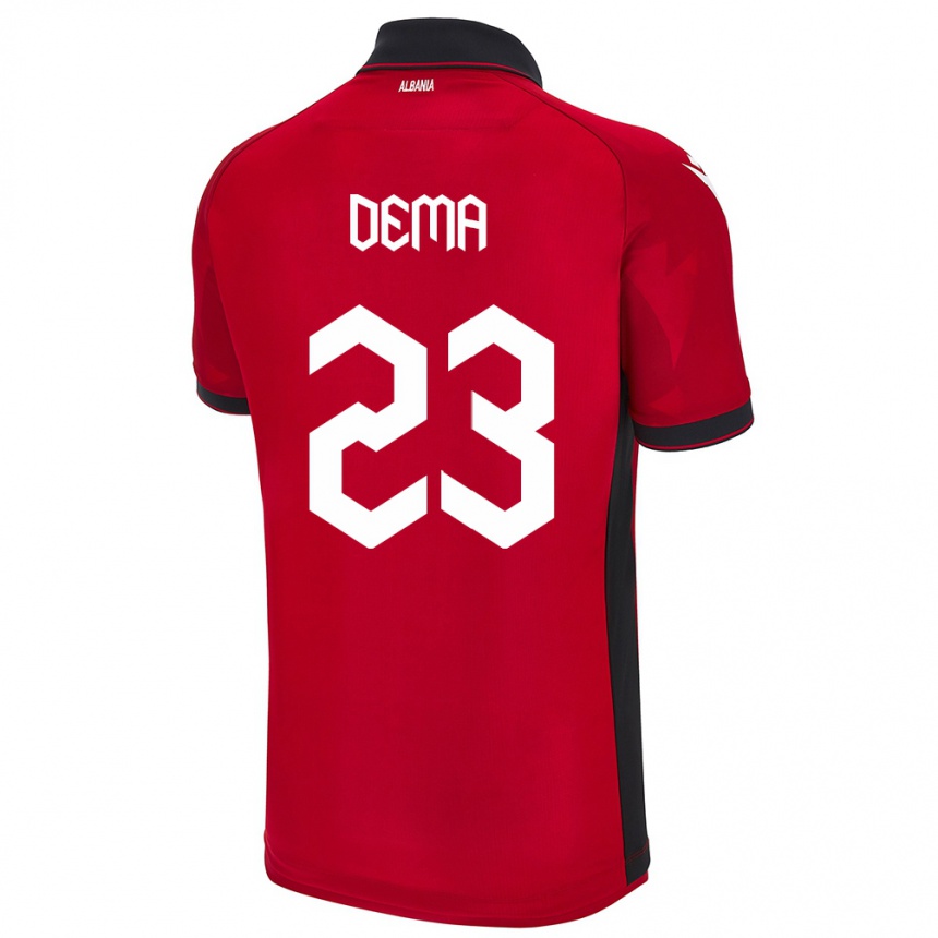 Kids Football Albania Endri Dema #23 Red Home Jersey 24-26 T-Shirt Canada