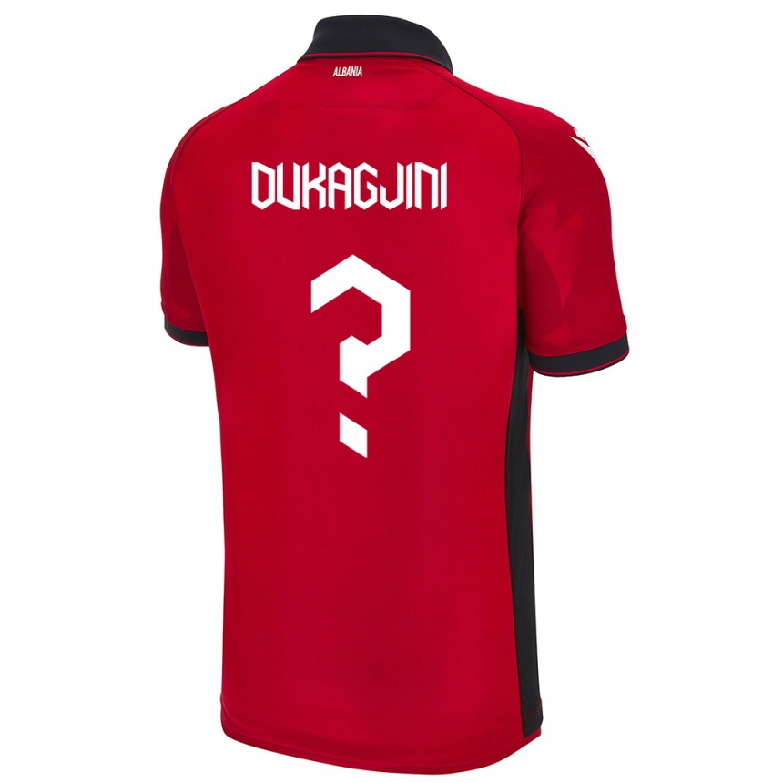 Kids Football Albania Rinor Dukagjini #0 Red Home Jersey 24-26 T-Shirt Canada