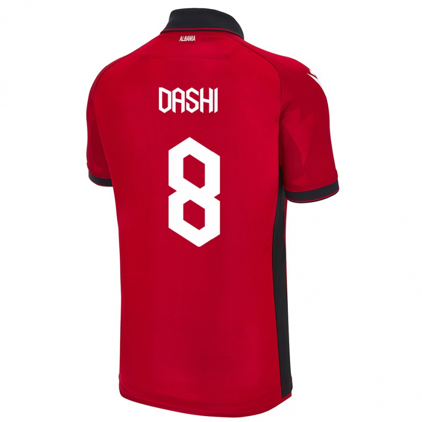 Kids Football Albania Matteo Dashi #8 Red Home Jersey 24-26 T-Shirt Canada