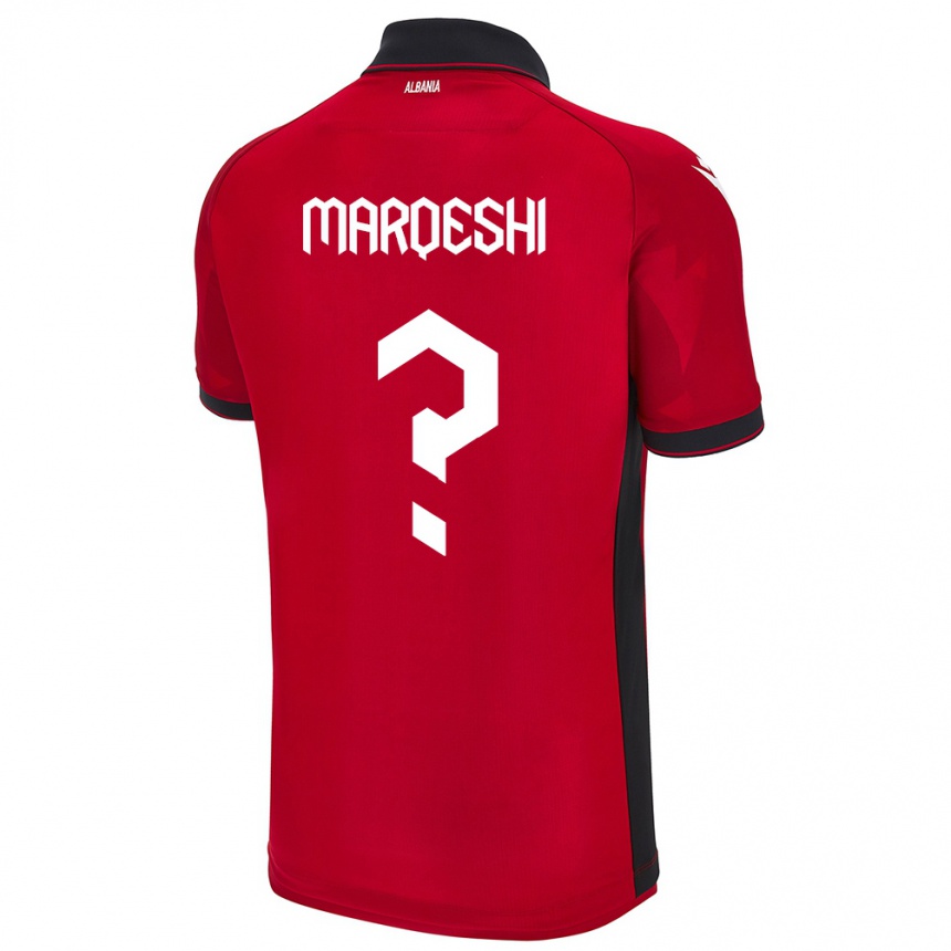 Kids Football Albania Ernesto Marqeshi #0 Red Home Jersey 24-26 T-Shirt Canada