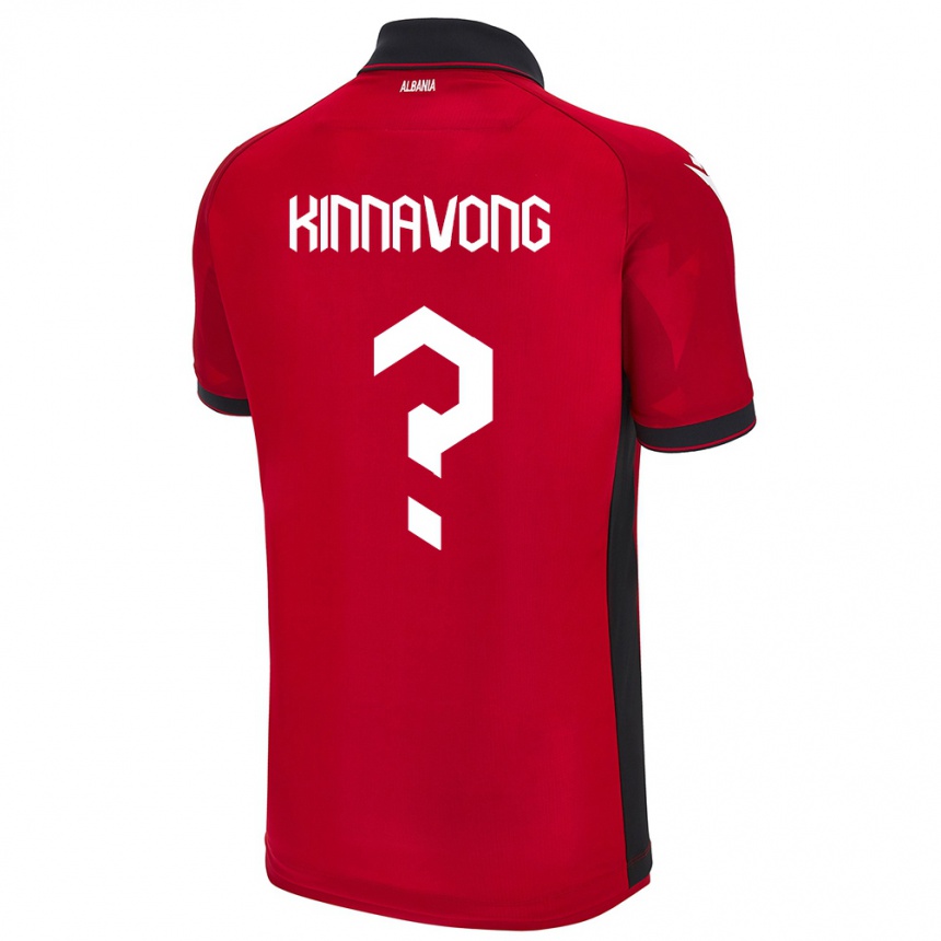 Kids Football Albania Jordan Kinnavong #0 Red Home Jersey 24-26 T-Shirt Canada