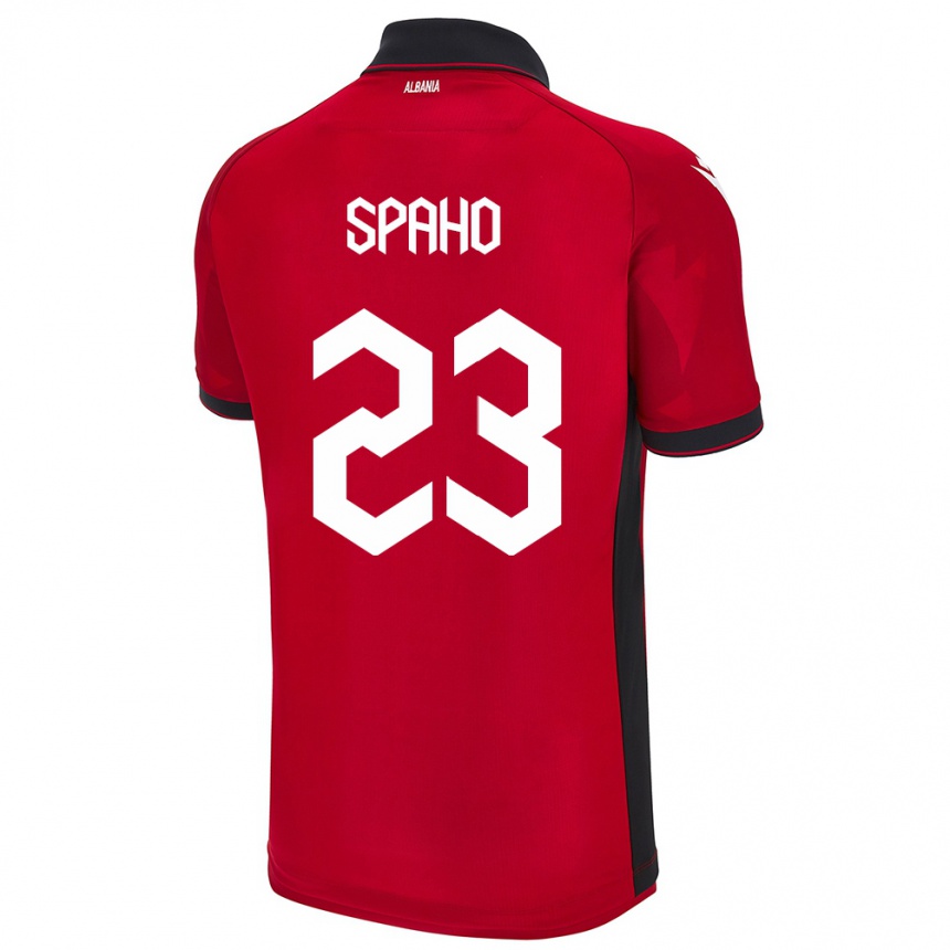 Kids Football Albania Klesjana Spaho #23 Red Home Jersey 24-26 T-Shirt Canada