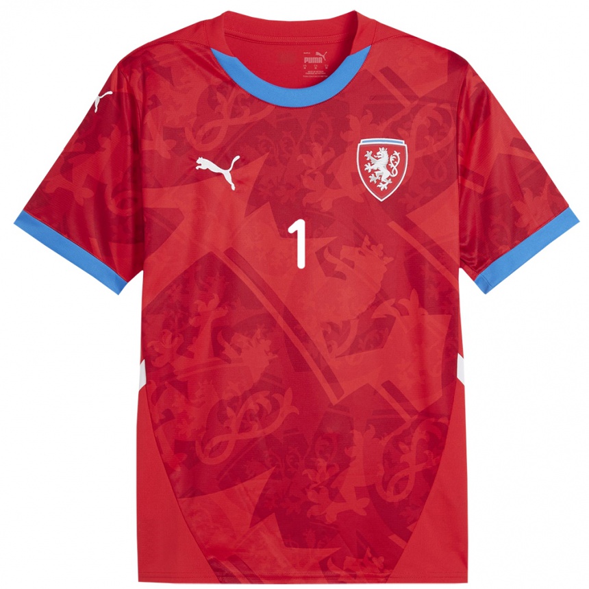 Kids Football Czech Republic Adam Rezek #1 Red Home Jersey 24-26 T-Shirt Canada