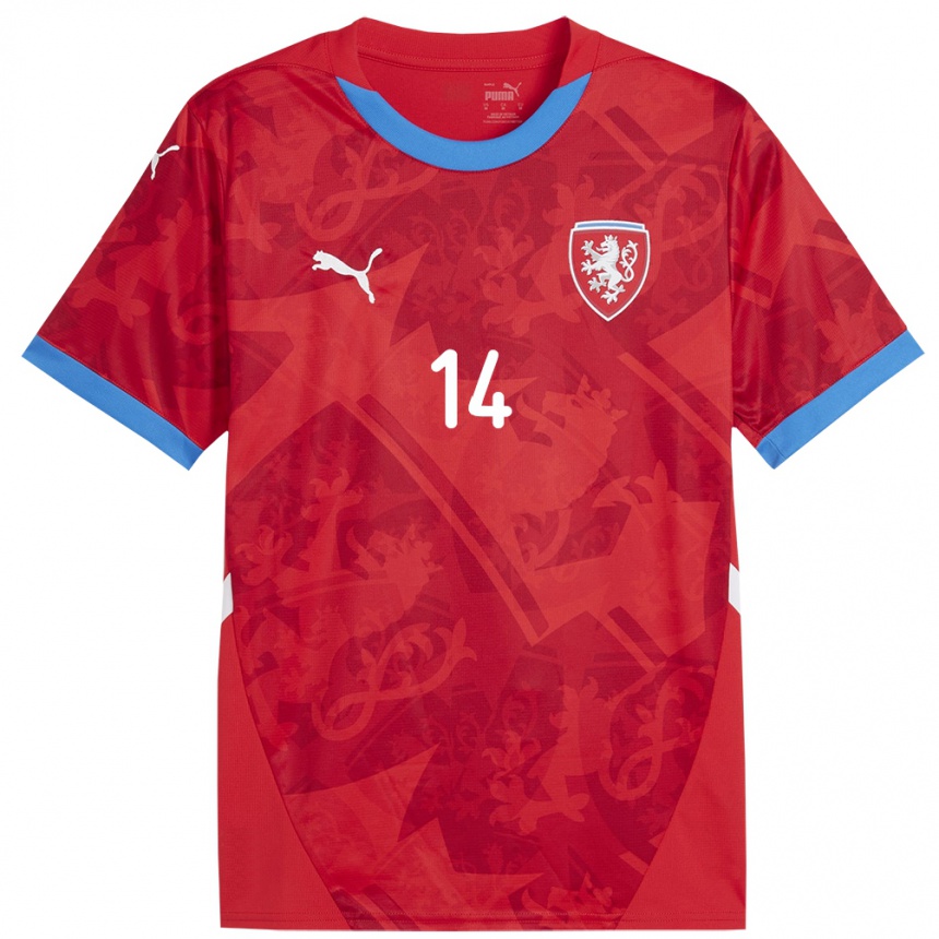 Kids Football Czech Republic Denis Alijagic #14 Red Home Jersey 24-26 T-Shirt Canada