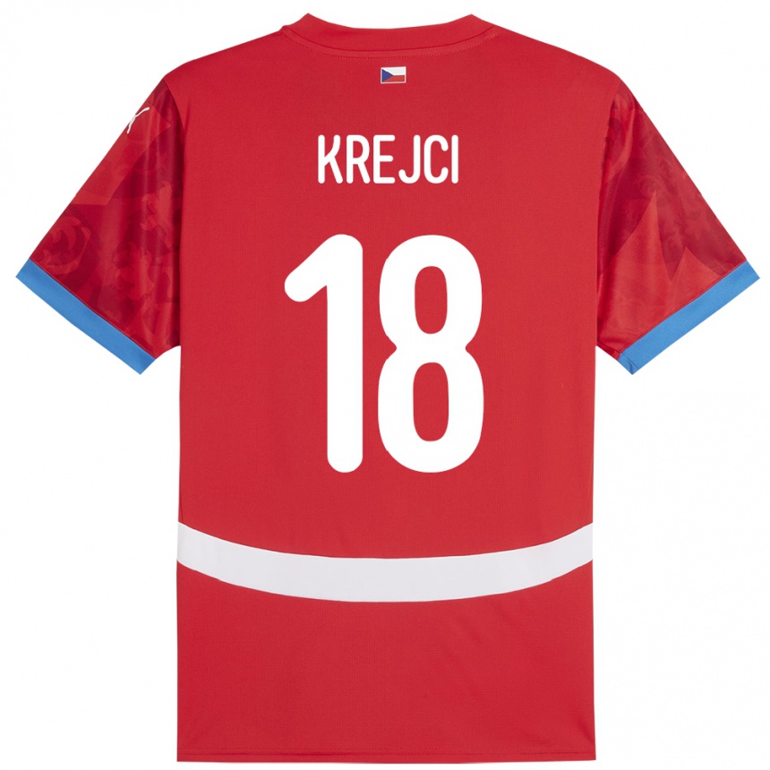 Kids Football Czech Republic Ladislav Krejci #18 Red Home Jersey 24-26 T-Shirt Canada