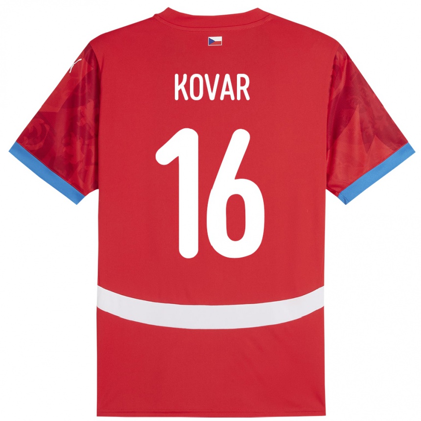 Kids Football Czech Republic Matej Kovar #16 Red Home Jersey 24-26 T-Shirt Canada