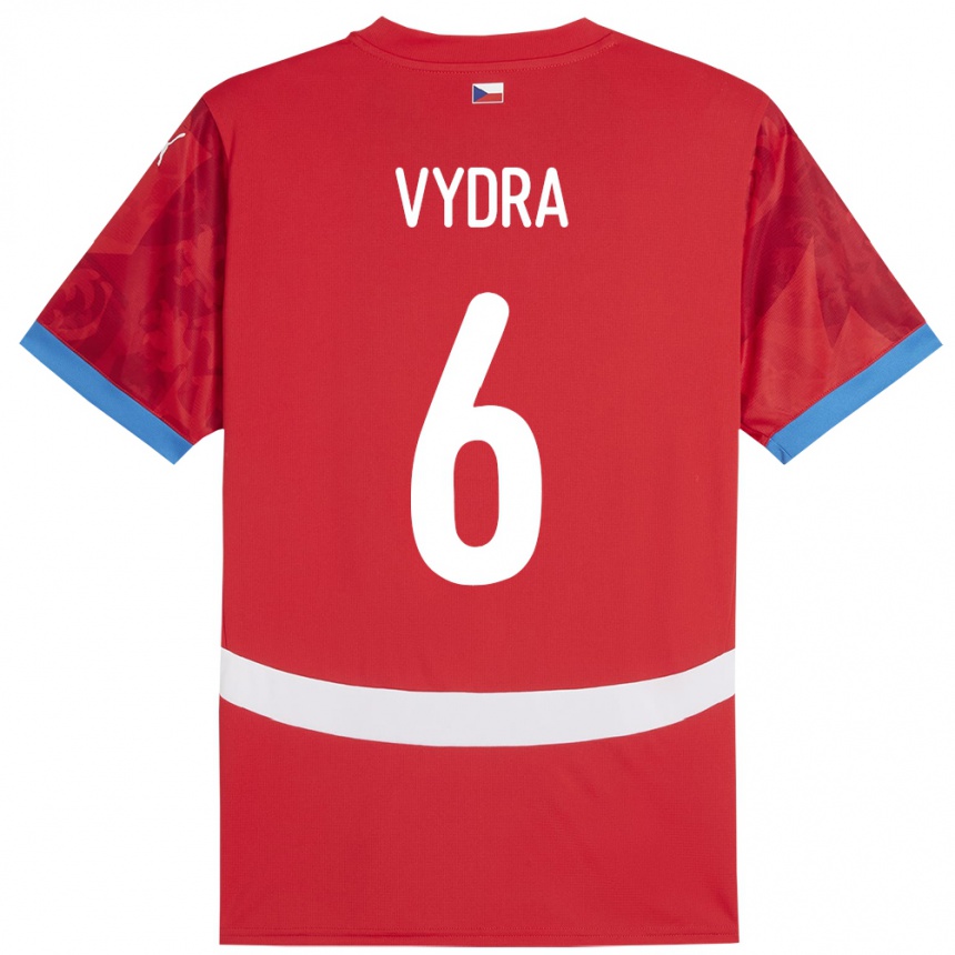 Kids Football Czech Republic Patrik Vydra #6 Red Home Jersey 24-26 T-Shirt Canada