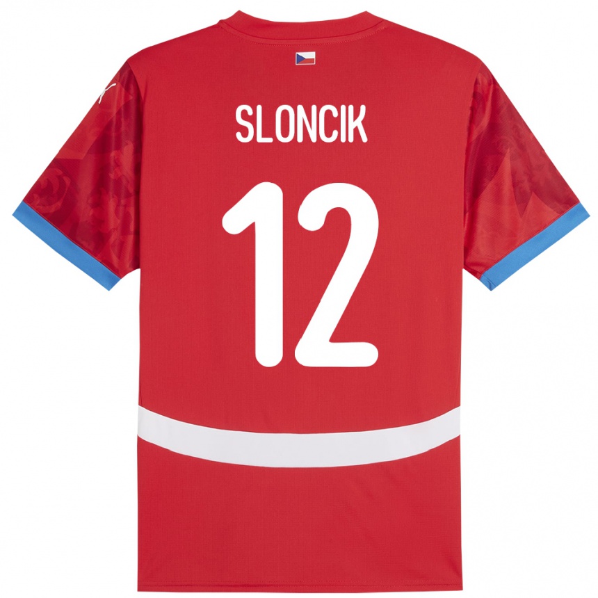 Kids Football Czech Republic Tom Sloncik #12 Red Home Jersey 24-26 T-Shirt Canada