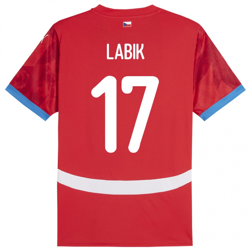 Kids Football Czech Republic Albert Labik #17 Red Home Jersey 24-26 T-Shirt Canada