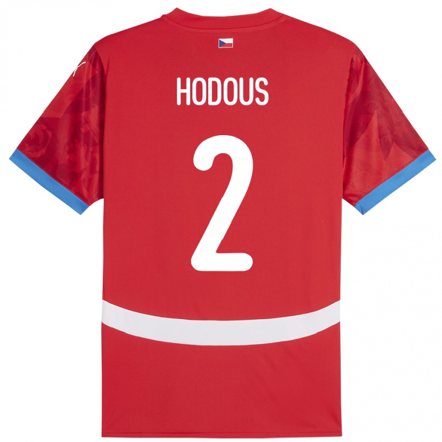 Kids Football Czech Republic Petr Hodous #2 Red Home Jersey 24-26 T-Shirt Canada