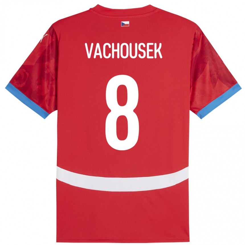 Kids Football Czech Republic Tadeas Vachousek #8 Red Home Jersey 24-26 T-Shirt Canada