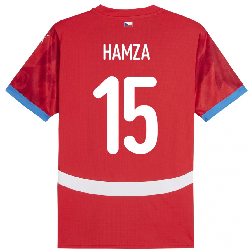 Kids Football Czech Republic Jiri Hamza #15 Red Home Jersey 24-26 T-Shirt Canada