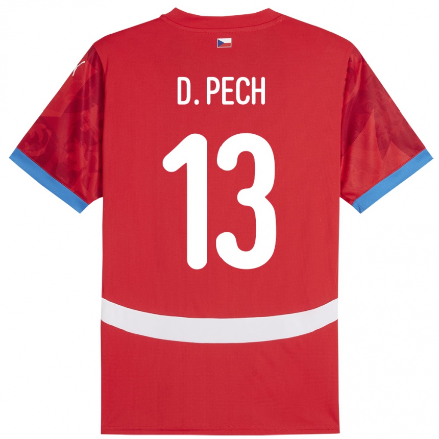 Kids Football Czech Republic Dominik Pech #13 Red Home Jersey 24-26 T-Shirt Canada