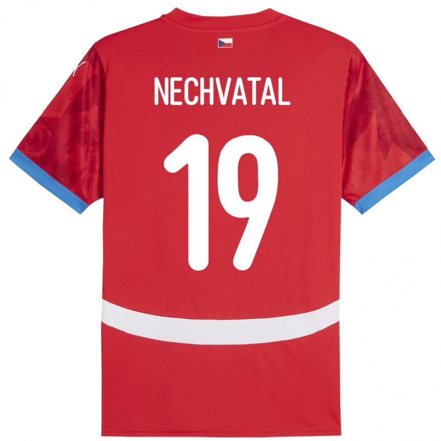 Kids Football Czech Republic Matyas Nechvatal #19 Red Home Jersey 24-26 T-Shirt Canada