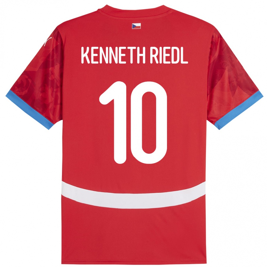 Kids Football Czech Republic Victor Kenneth Riedl #10 Red Home Jersey 24-26 T-Shirt Canada