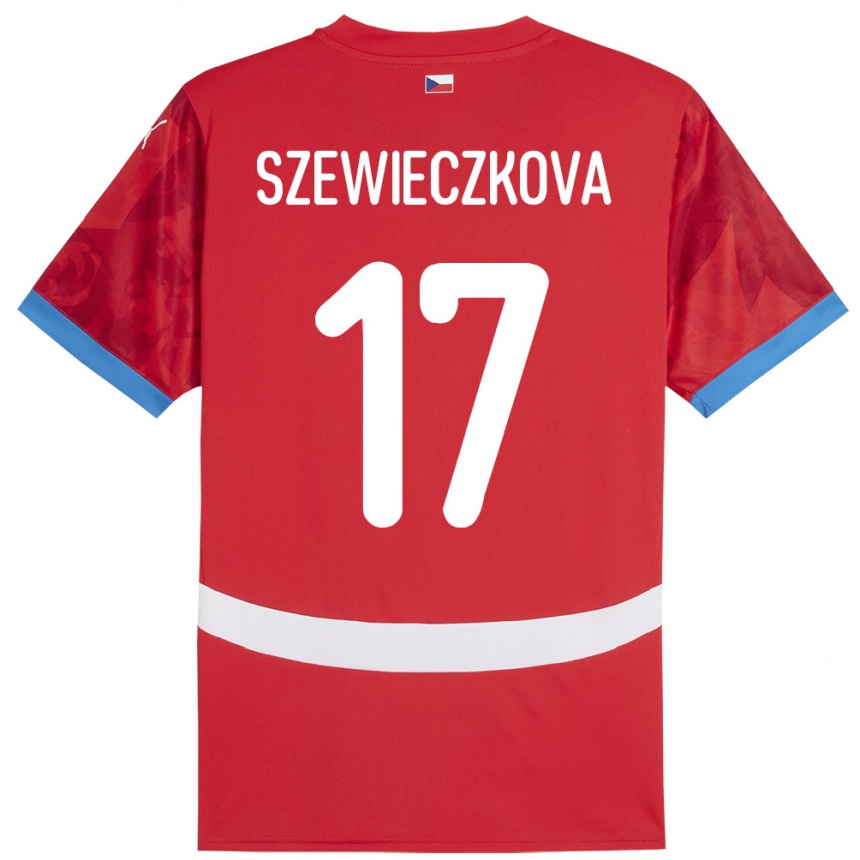 Kids Football Czech Republic Tereza Szewieczková #17 Red Home Jersey 24-26 T-Shirt Canada