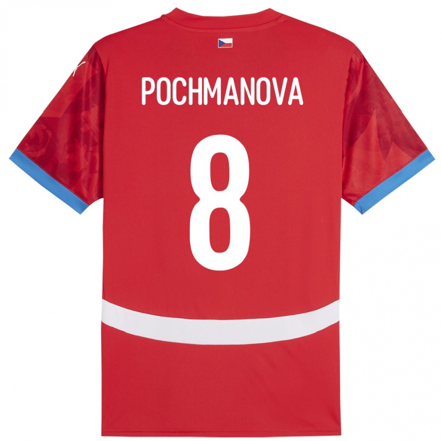 Kids Football Czech Republic Aneta Pochmanová #8 Red Home Jersey 24-26 T-Shirt Canada