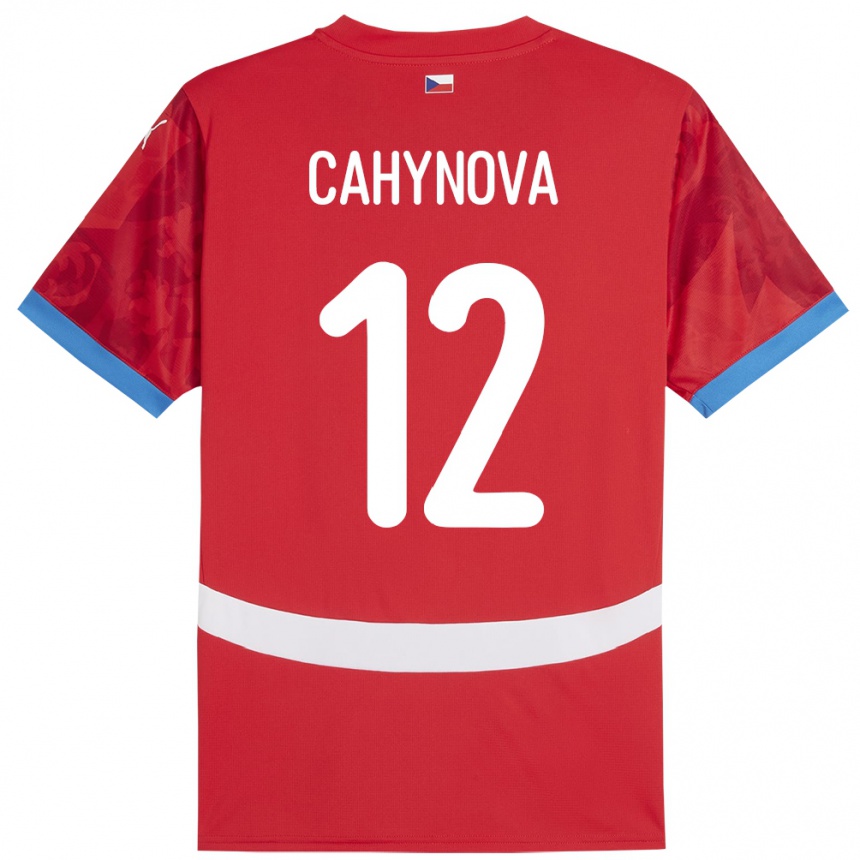 Kids Football Czech Republic Klára Cahynová #12 Red Home Jersey 24-26 T-Shirt Canada