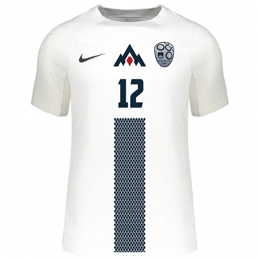 Kids Football Slovenia Lukas Tomazic #12 White Home Jersey 24-26 T-Shirt Canada