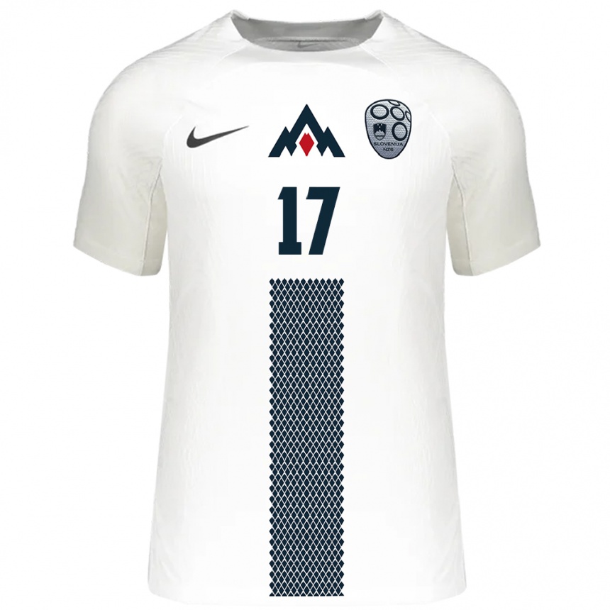 Kids Football Slovenia Kevin Benkic #17 White Home Jersey 24-26 T-Shirt Canada