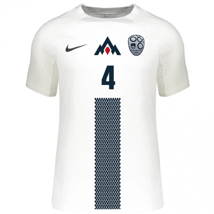 Kids Football Slovenia Sara Gradišek #4 White Home Jersey 24-26 T-Shirt Canada